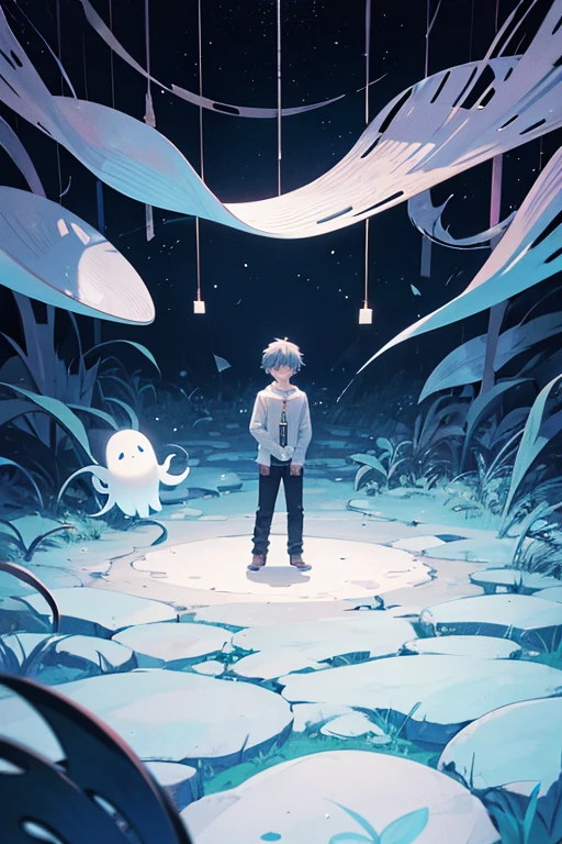 a lonely boy surrounded by ghosts that only he can see