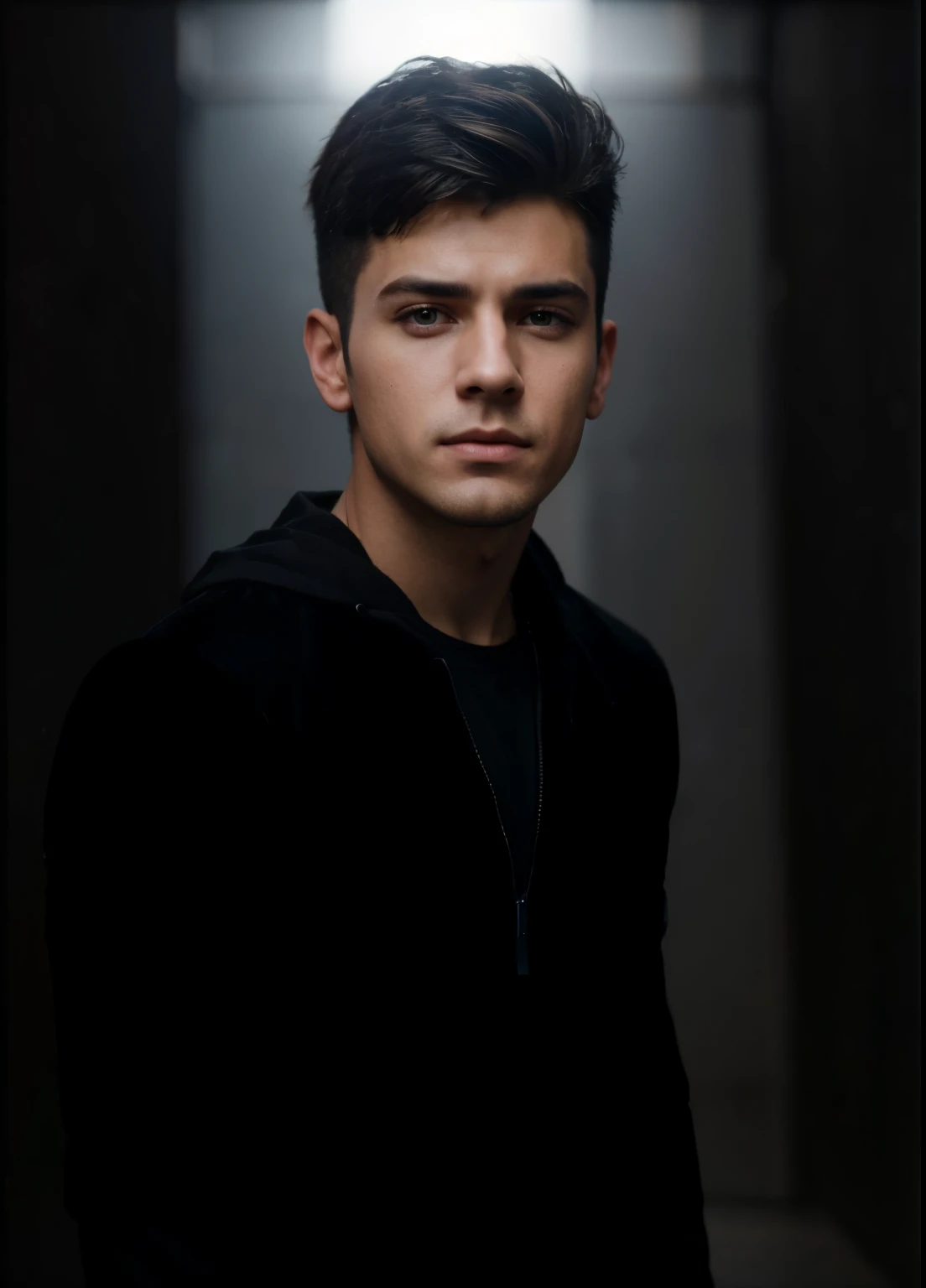 Change background cyberpunk handsome boy, realistic face, 8k, ultra realistic