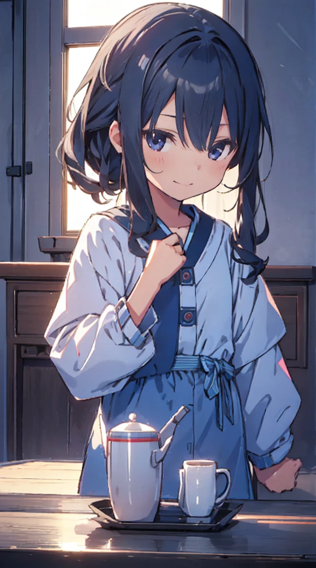 masutepiece, Best Quality,Illustration, Wallpaper, ultra -detail, 1little girl、♡、Futomo、Poses in motion、soft smiling