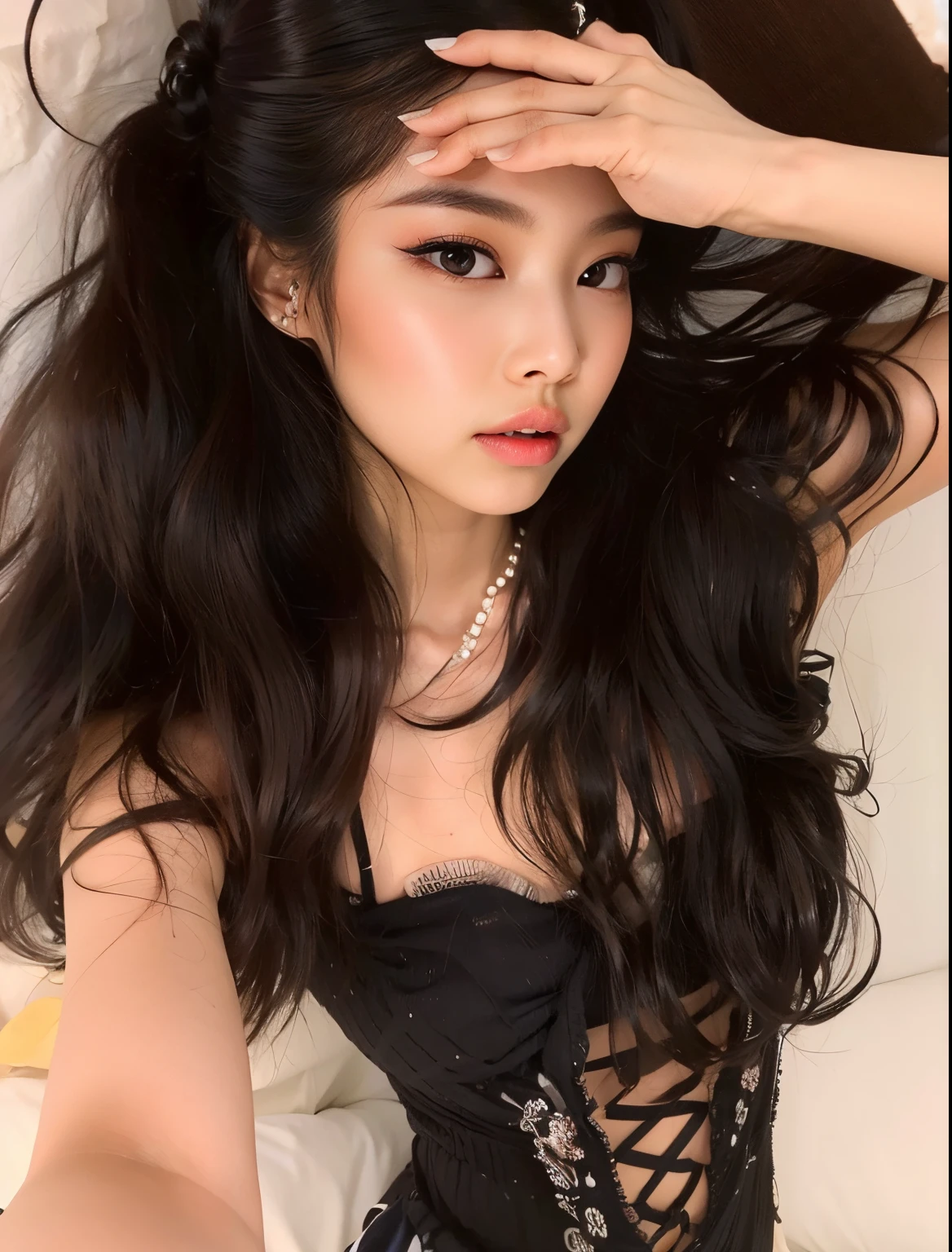 A closeup of a woman wearing a white top and a yellow headband, Jennie Blackpink, Heonhwa Choe, linda mulher coreana jovem, Mulher sul-coreana bonita, Jaeyeon Nam, tzuyu de duas vezes, Lalisa Manobal, mulher coreana jovem bonita, Ulzzang, coreana, Retrato de Jossi do Blackpink, Jinyoung Canela, wan adorable korean face