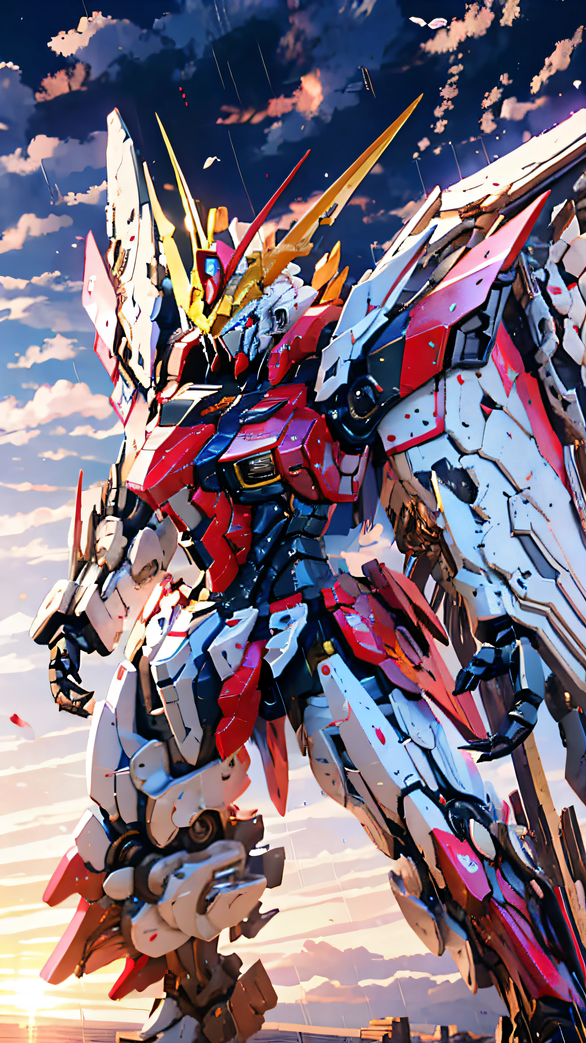 a close up of a robot with a sword in the rain, cool mecha style, mecha art, anime mecha aesthetic, mecha asthetic, armored core style mecha, well armored mech dragon, detailed anime artwork, barbatos mobile suit, detailed anime art, advanced digital anime art, mecha anime, mecha inspired, barbatos gundam