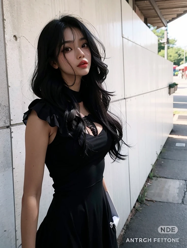 Mulher cabelo vermelho e preto parda e girl