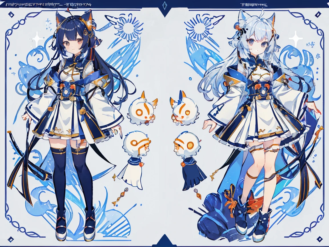 ((tmasterpiece))、(((topquality))、(CharacterDesignSheet、same character、sensors、through、Soles)、illustartion、(Piece masuter,Best Quality,Ultra-detailed), (Character Sheet:1.2),full - body，1girl，long legs， Shirt，windproof boots，Orange，standing pose，HighestQuali,4k，Chinese girl design, Detailed Genshin graphics，anime character design，anime concept art，pretty anime character design，anime character reference sheet，[Character design]，4k，Detailed,super detaill, SolidBackground, higly detailed, 4k,Dagger Decoration,The same character, absurdress,traditional Chinese clothing,Full of Details, ((Character design sheet,same character,front,side,backboob)),illustartion, big weapon, Cyborg, baggy clothes