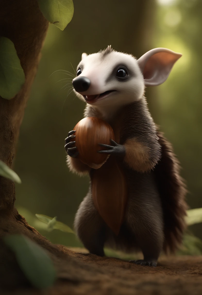 (CBZBB:1.25),gremlin, gremlin, echidna-like, ((ez idna)), in a clearing under an oak tree, holding an acorn in his paws, CBZBB,Cute, Small, baby, Beautiful, Fantasy art, deviant art, trending artstation, Digital Art, Detailed, Realistic, humanoid, character, tiny, Cinematic shot, cinematic portrait of the Anteater, cute character, looks like an anteater,