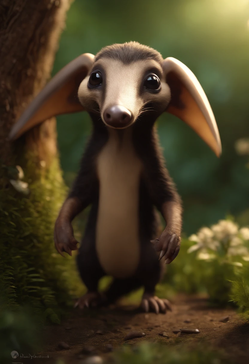 (CBZBB:1.25),gremlin, gremlin, echidna-like, ((ez idna)), in a clearing under an oak tree, holding an acorn in his paws, CBZBB,Cute, Small, baby, Beautiful, Fantasy art, deviant art, trending artstation, Digital Art, Detailed, Realistic, humanoid, character, tiny, Cinematic shot, cinematic portrait of the Anteater, cute character, looks like an anteater,
