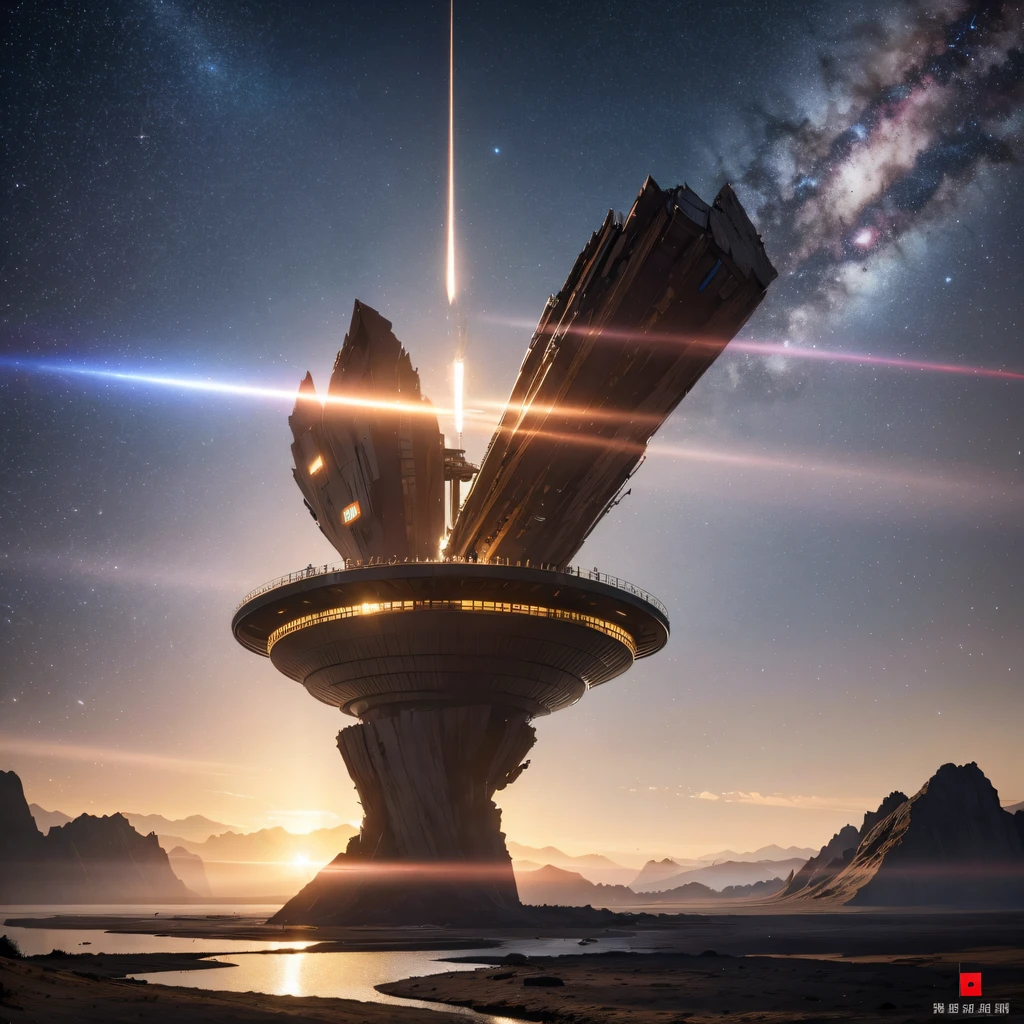 Mohe alluvial plain in Yuexing Rift Valley area,Rock sugar agate nuclear power command armed helicopter black gold cruiser tower snow red marble luminous space station. 1:3 Models,starrysky,Cyberpunk art of a,Rembrandt light,Detail portrayal,macro shot,surface reflection,High definition details,dingdall effect,Light and shadow intensification,The light shines,particle effect,3D modeling,Surface reflected light,detail-rich,fine texture,strong visual impact,hyper-detailing,A high resolution,high saturated,ray traycing,light and shadow effect,32K smooth,A high resolution