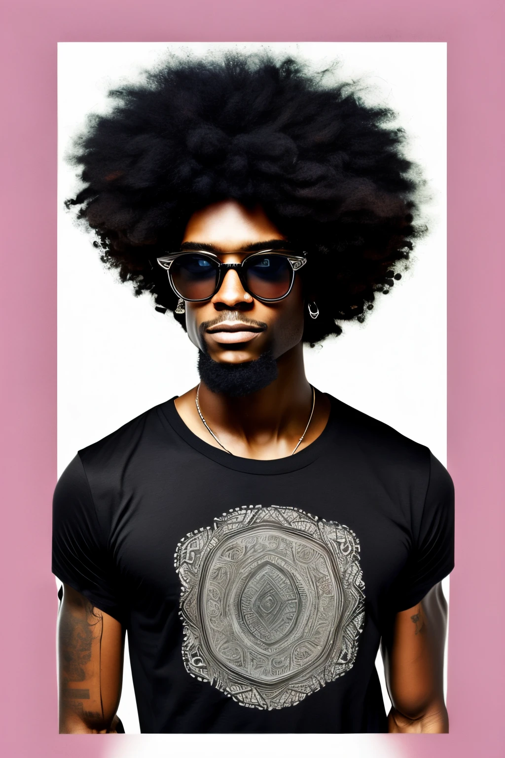Black hippie Afro glasses