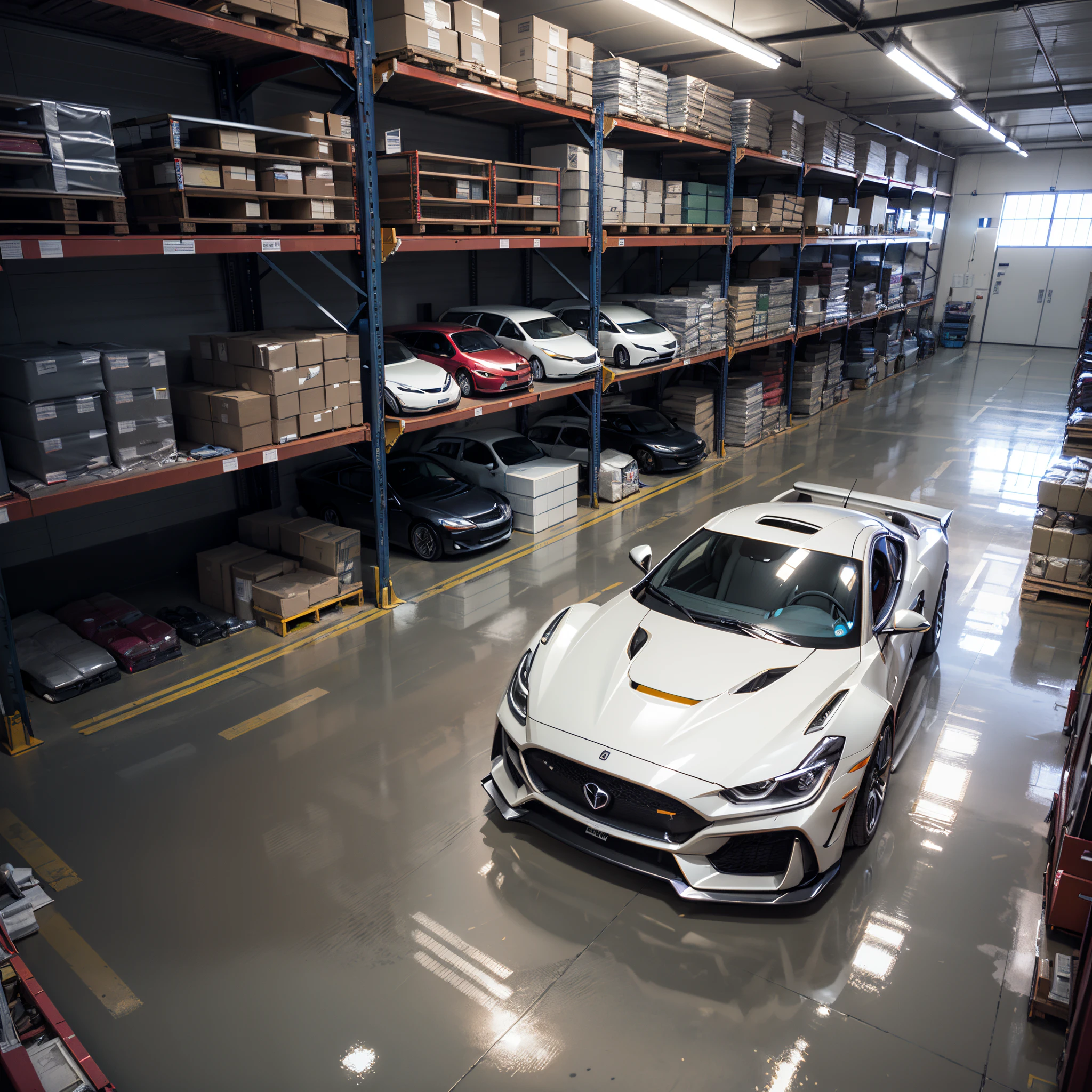 luxury car garage warehouse