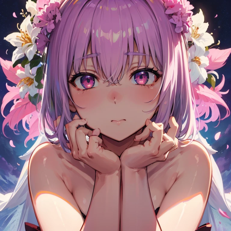 (((Best quality))), ((Ultra-detailed)), ((illustration)), ((Disheveled hair)), ((frilld)), (1 girl), (Solo),(Wedding_dress:1.2),The body faces the viewer,full bodyesbian,akaneshinjou, shinjou akane, light purple hair, (pink eyes:1.2), short hair,
BREAK looking at viewer, BREAK (masterpiece:1.2), best quality, high resolution, unity 8k wallpaper, (illustration:0.8), (beautiful detailed eyes:1.6), extremely detailed face, perfect lighting, extremely detailed CG, (perfect hands, perfect anatomy),