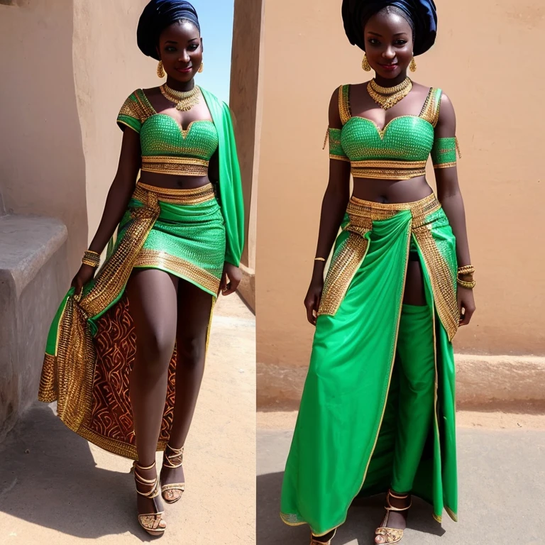 Femme d&#39;Ethni Bambara Malienne très belle avec un beau regard une taille de guépe qui se promène pourtant des vêtements à la couleur du Mali