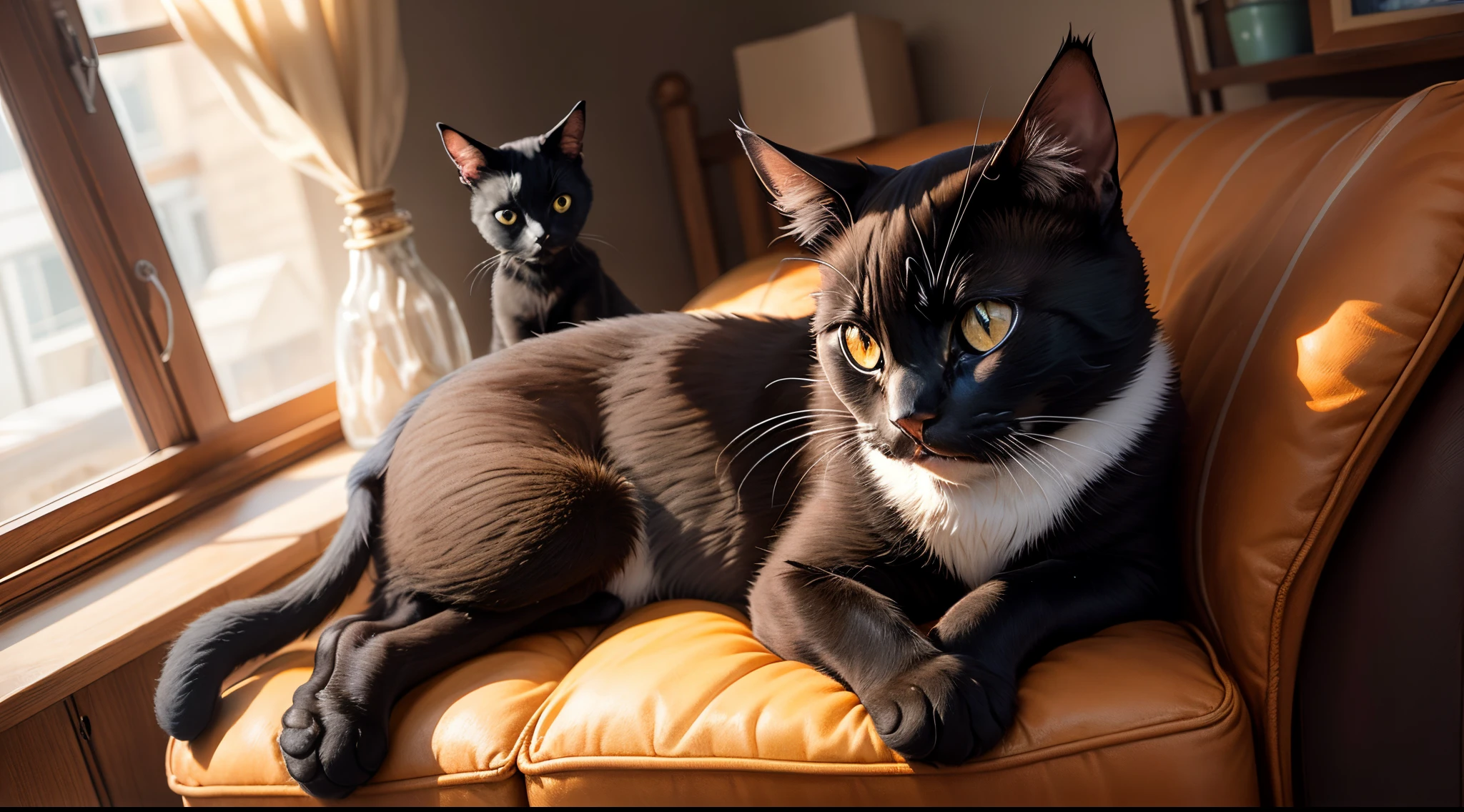 An image of a black cat