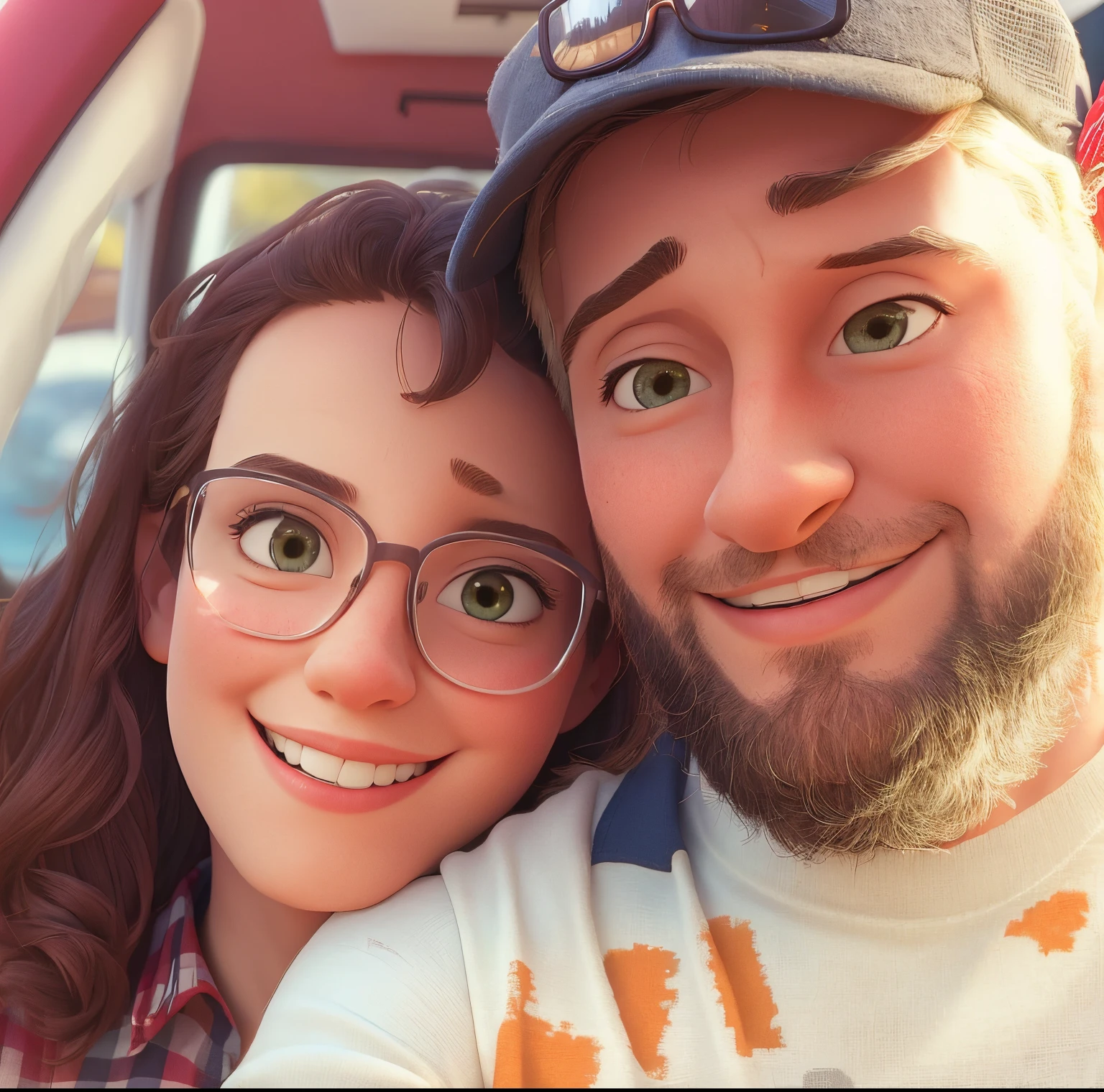 there is a man and woman that are posing for a picture, couples portrait, portrait of two people, happy couple, millaise and greg rutkowski, smiling couple, couple portrait, facebook post, instagram post, vacation photo, profile image, taken in the early 2020s, couple, lovely couple, photo taken in 2 0 2 0, reddit post