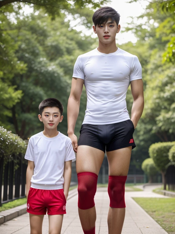 teenagers , very young , light-skin , wearing an dark red sexy underwear, tmasterpiece,k hd,the feet,Transparent sports vest,semi transparent,black long socks,The barefoot , red colour , handsome and cute , extreme cute boy , white skin , dark red underwear boxers shorts , extremely tall and cute boy ,oppa model , handsome model , full body , dark red boxers underwears short shorts , black socks , white light-skin , Chinese model , young boy , white skin , handsome and extremely cute , red boxers underwear shorts , long black socks , handsome model , at the park , jogging , model oppa , long legs , jogging , running , high knee black socks ,black long socks , stand up , extremely tall , extremely high , red underwears , red sports underwear , long black socks , clean and white legs , Chinese model , extremely long legs , looking at the camera , clean and white thigh , huge bulge , kid face , b , wearing red underwears boxers , light and white skin , red undies , two different height boy , height gap , out grown , towering boy and dwarfism boy , growth spurt , towering boy , very very very tall boy beside very very very short boy