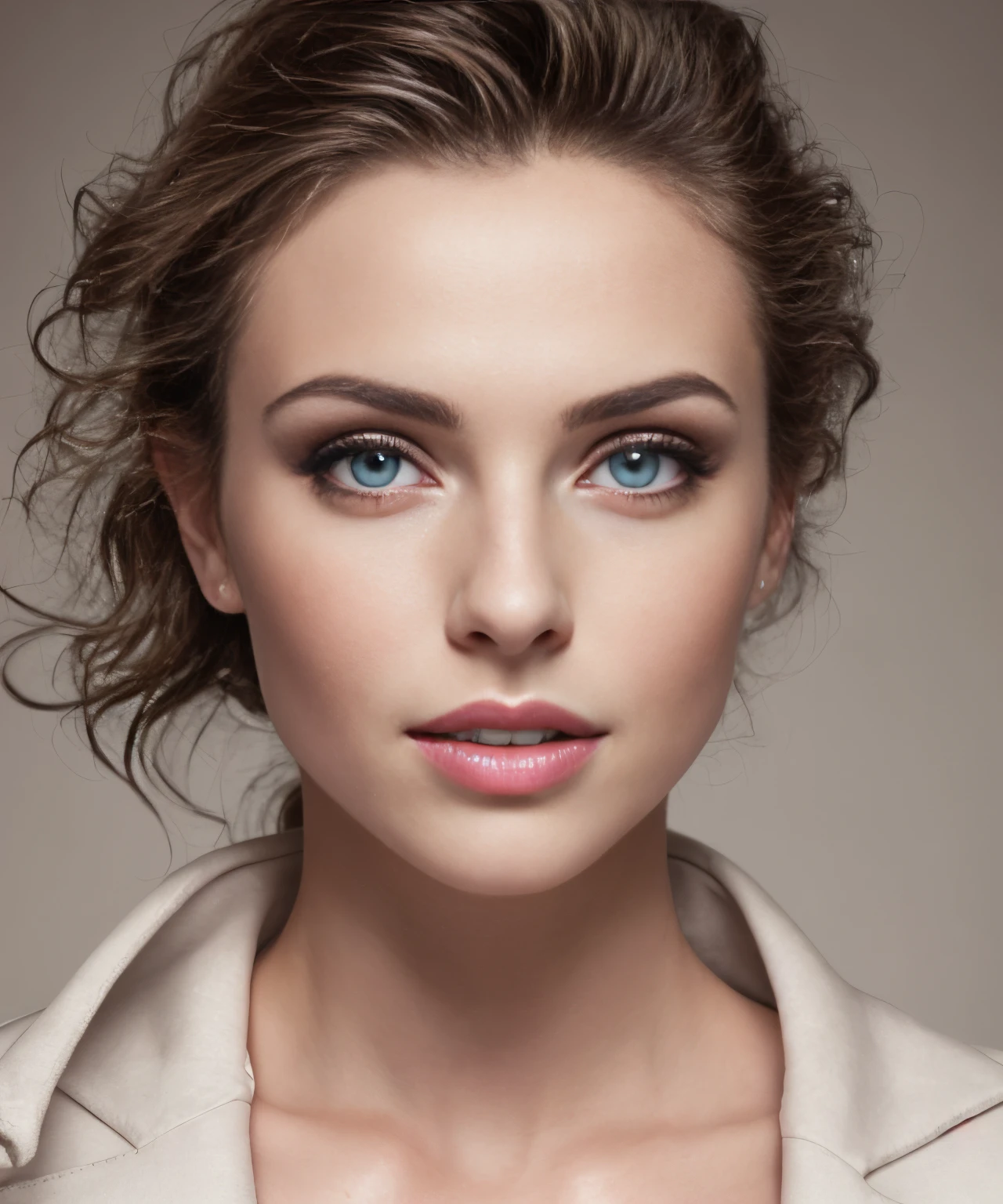arafed woman with a red jacket and blue eyes posing for a picture, beautiful female face, beautiful female model, beautiful face portrait, young beautiful woman, gorgeous face portrait, attractive beautiful face, beautiful young woman, attractive female face, beautiful young face, very beautiful young woman, beautiful portrait photo, beautiful face and flawless skin, attractive female face!!!