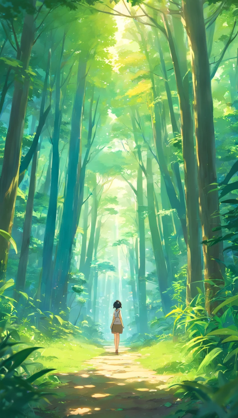 (masterpiece, best quality), a forest dryad, roaming the magical rainforest, lush vegetations, natural lighting