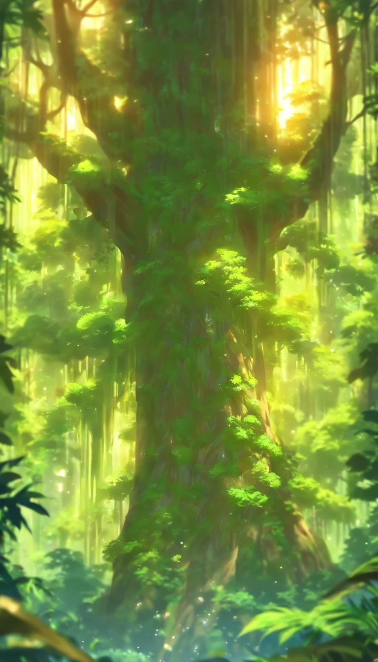 (masterpiece, best quality), a forest dryad, roaming the magical rainforest, lush vegetations, natural lighting