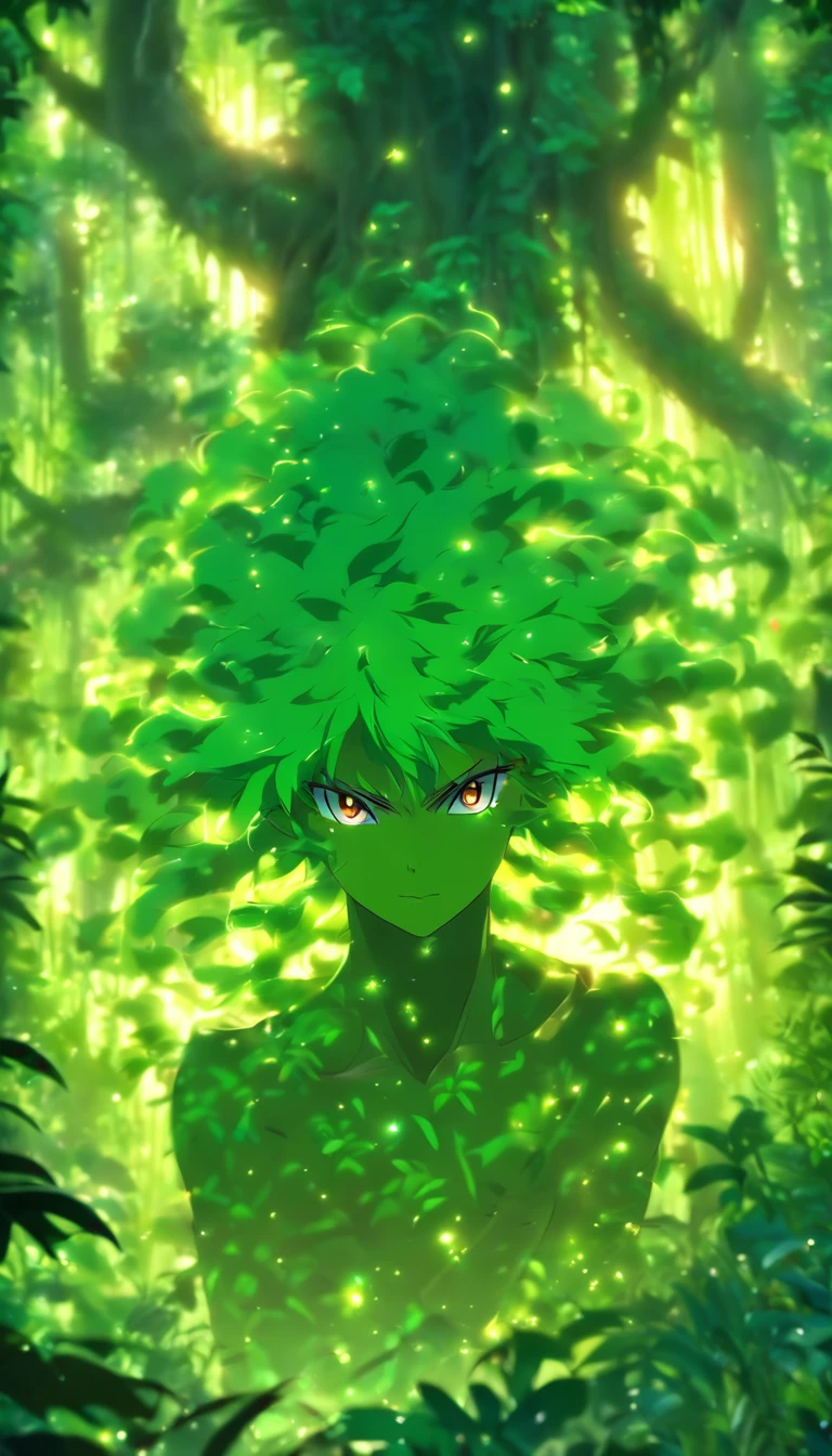 (masterpiece, best quality), a forest dryad, roaming the magical rainforest, lush vegetations, natural lighting