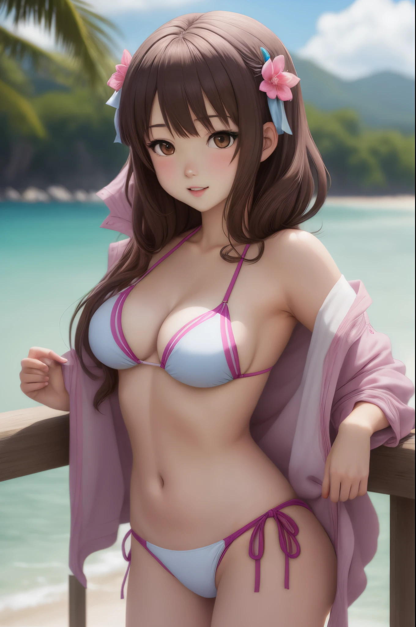 Anime girl in bikini