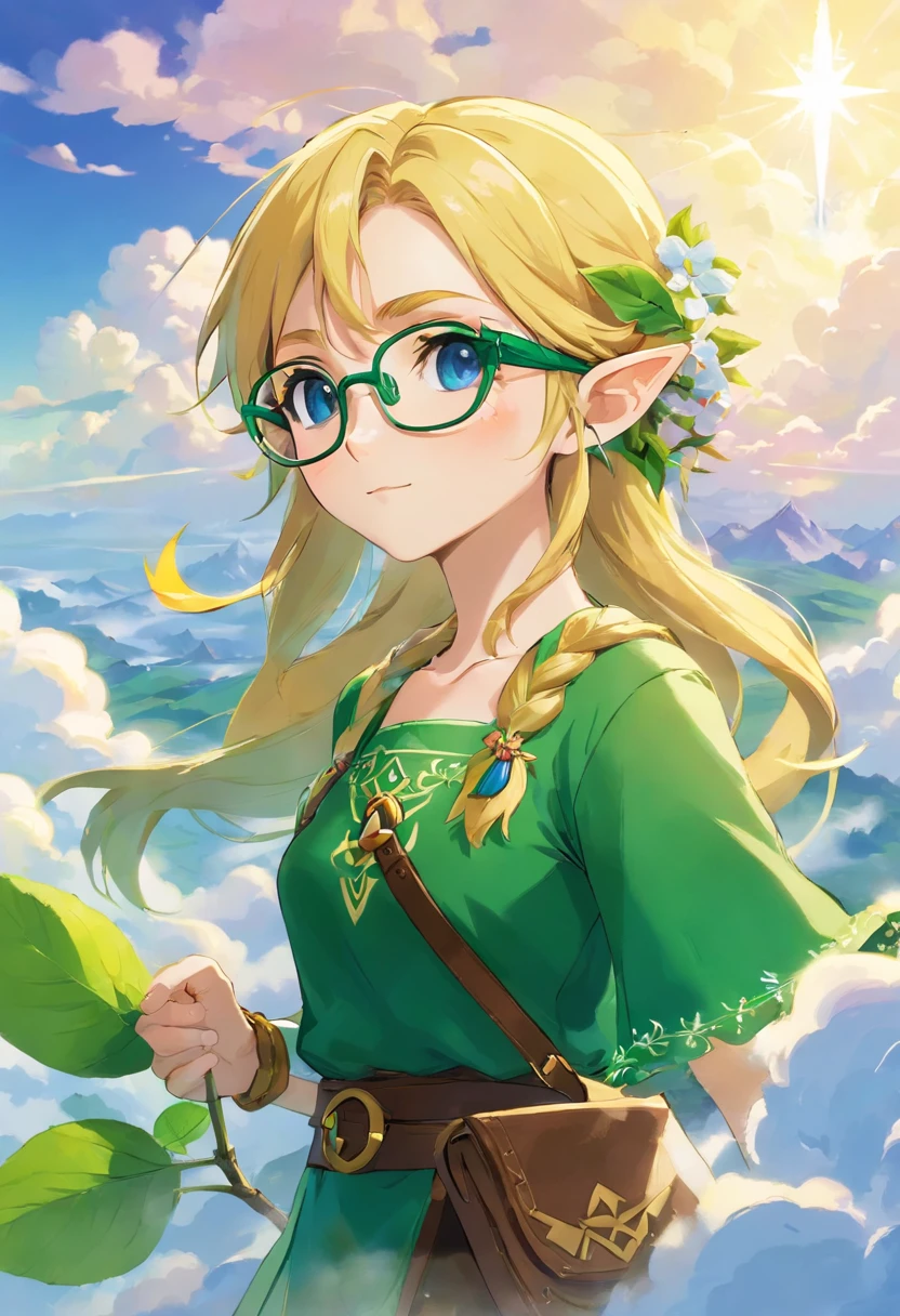 (frameless glasses 1.9)plant girl on the clouds