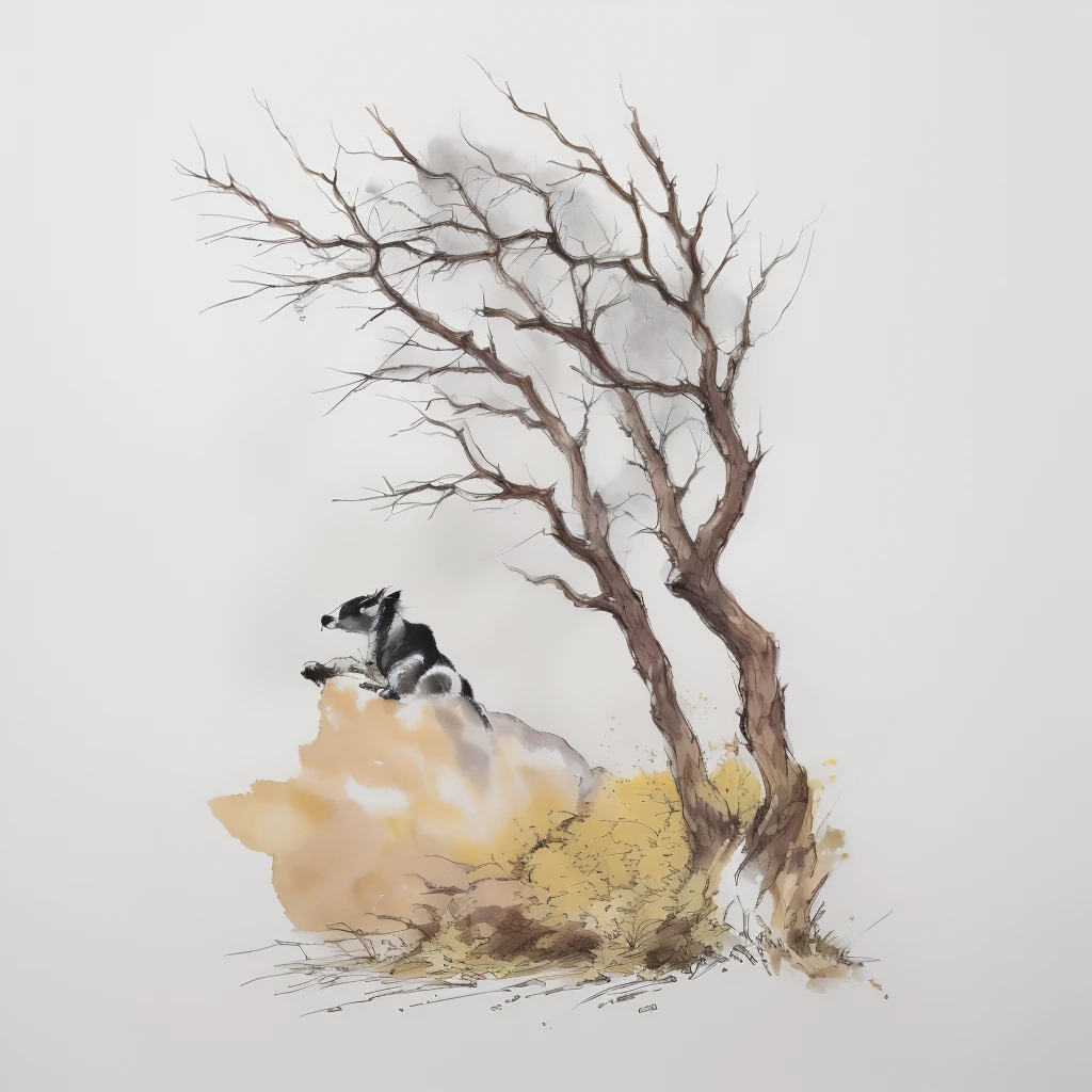 A skunk smoking Marijuana