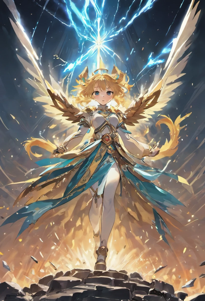 (Masterpiece, High Quality, HD, Detail: 1.3)A divine sword was inserted in the stone, engraved with ancient runes, emitting light and lightning, and the sword was wrapped around the dragon's body, with the shadow of a dragon. It was surrounded by mountains, thunder and lightning, black clouds, and a ray of light.