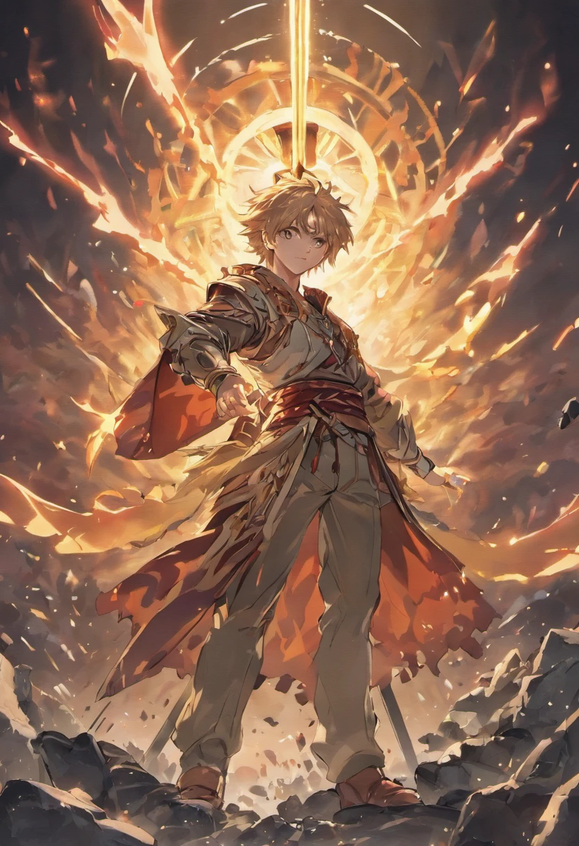 (Masterpiece, High Quality, HD, Detail: 1.3)A divine sword was inserted in the stone, engraved with ancient runes, emitting light and lightning, and the sword was wrapped around the dragon's body, with the shadow of a dragon. It was surrounded by mountains, thunder and lightning, black clouds, and a ray of light.