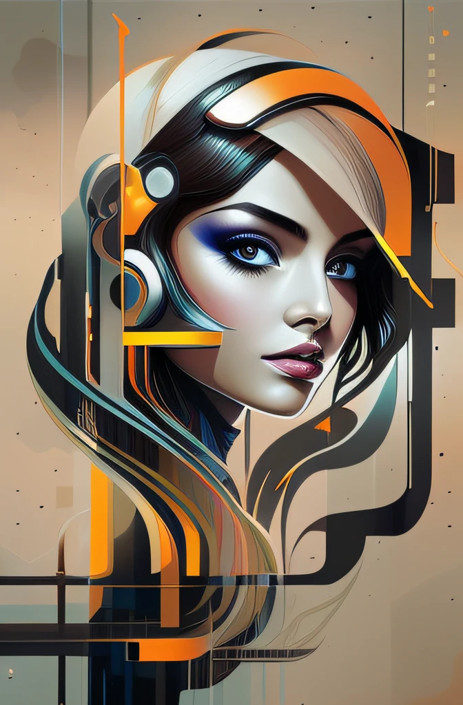 arte digital de una mujer con una mirada futurista y una cabeza futurista, Awesome Digital Illustration, Vector Behance HD Jesper Ejsing, Magnificent digital art, in digital illustration style, Impresionante arte digital, exquisite digital illustration, Hermosa obra de arte digital, beautiful digital illustration, Arte de Adobe Illustrator, Hermoso y hermoso arte digital, airbrush digital art, a beautiful artwork illustration