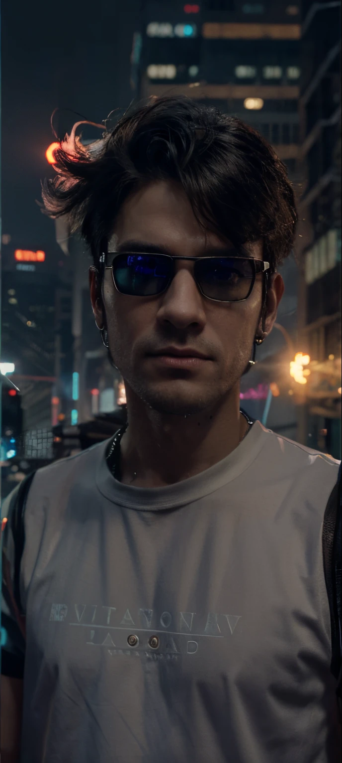 Change background, cyberpunk, realistic face, handsome boy, 8k, ultra realistic