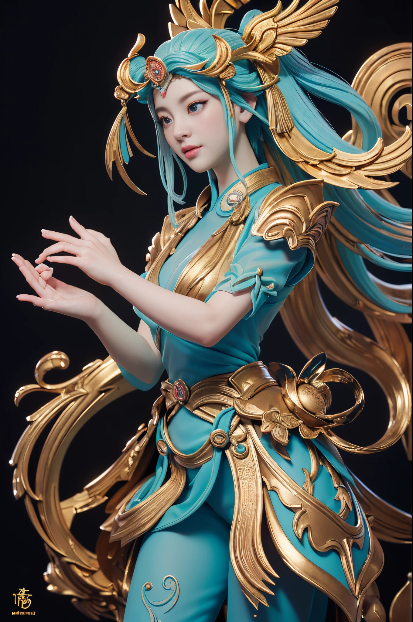 ((Sculpture design)),(Half-length portrait,from chest to head),((Add a base)),(undying),(Create a logo according to the),(The image of the goddess of creation in Chinese mythology),femele(Nu wa),The image of the great goddess in the matrilineal clan period of primitive society。(Gentle and beautiful),(dunhuang),Computer graphic arts,((Professional Quality, 32K, Perfect photography)), ((Highest high resolution, Ray traching)), ((perfect volumetric lighting, High quality octane rendering, High quality vectors)), ((Complicated details,hyper-detailing:1.2)), SAW movie scenes,((ultra real photo,actual,3D,3 Rendering)),Epic reality, ((com cores neutras)),(pastel colour:1.2),((Blind box toy style)),Best quality,hyper HD, (Complicated details:1.2),((simple backgound,Deep dark background:1.2,with black background)),graceful stance,Detailed faces, 詳細な目,(correct hand:1.5),(Complete and beautiful five fingers:1.5),(Correct anatomy:1.5),(bust portrait sculpture:1.6),