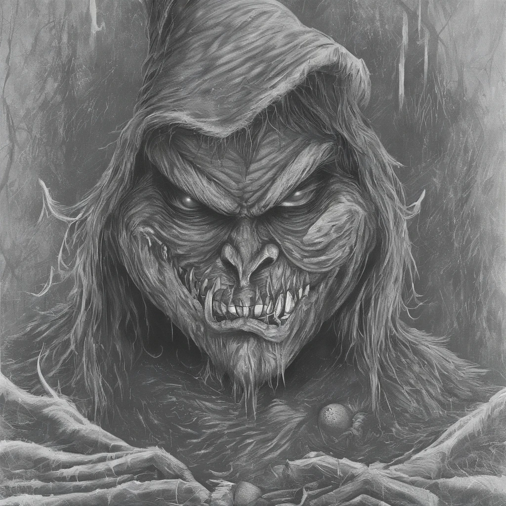 detailed drawing portrait of a shaman with staff in a forest p1xslavicbeasts black and white lineart, standing pose