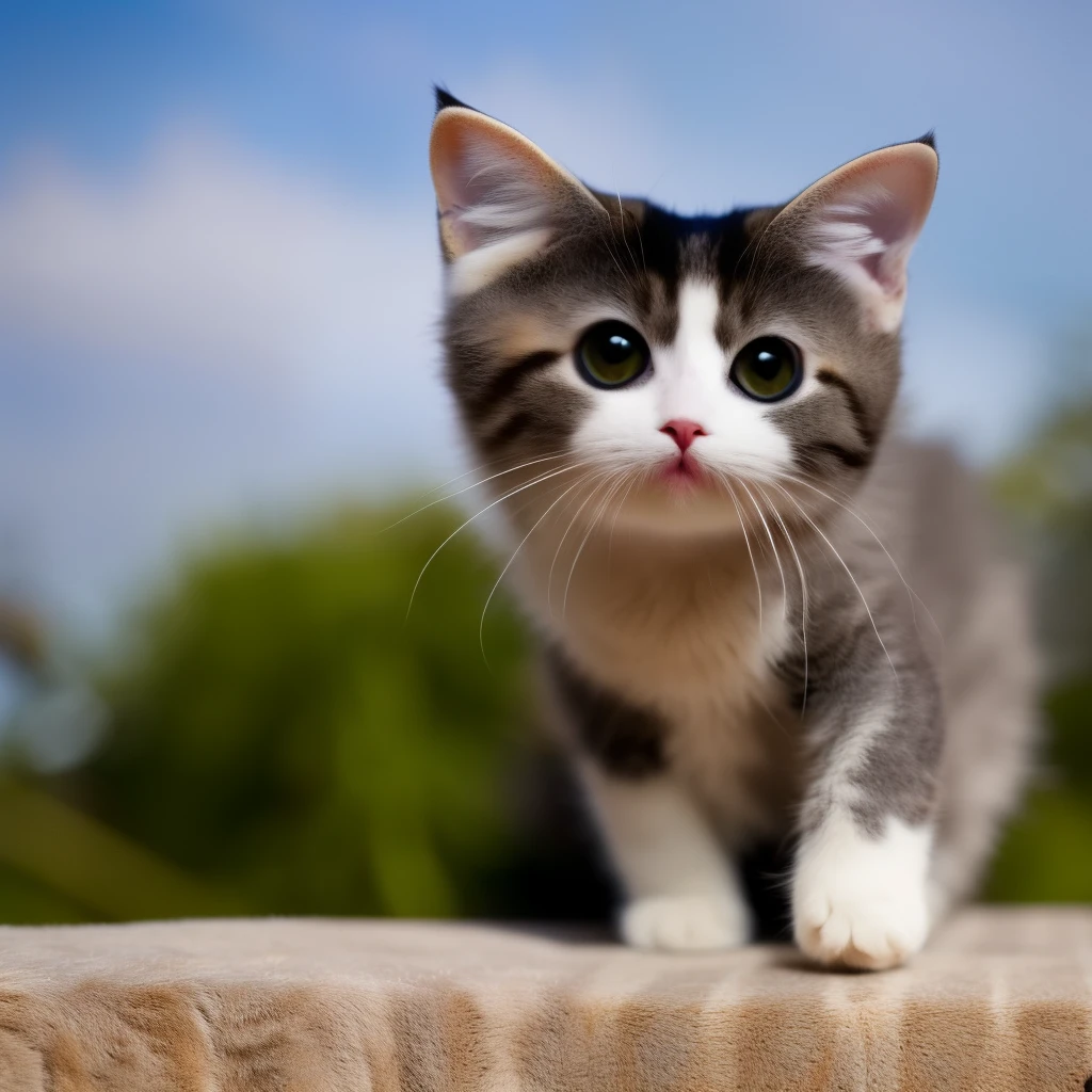 Cute fluffy cat furry kitty best quality big eyes