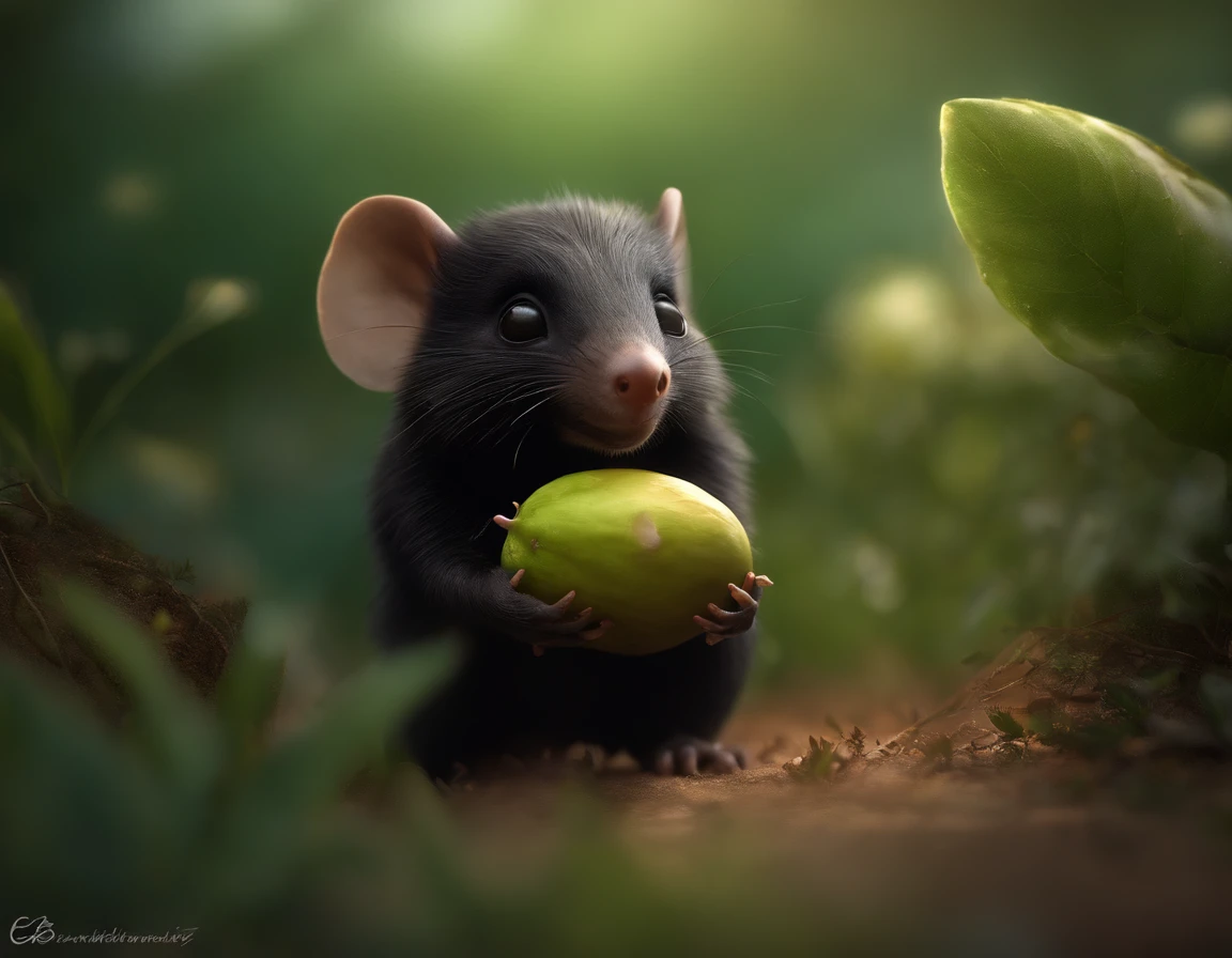 close-up of cute little fireflies, lighting up a bush, detailed picture, cgsociety, Detailed painting, artstation hd, higly detailed, cgsociety, photo realism, ConceptArt, artstation hd, official arts, bokeh  ,(CBZBB:1.25),gremlin, gremlin, looks like an echidna, ((Ez idna)), in a clearing under an oak tree, holding a large acorn in his paws, five toes on paws, large ears, CBZBB,Cute, Small, baby, Beautiful, Fantasy art, deviant art, trending artstation, Digital Art, Detailed, Realistic, humanoid, character, tiny, Cinematic shot, cinematic portrait of a mole, cute character, looks like a mole,