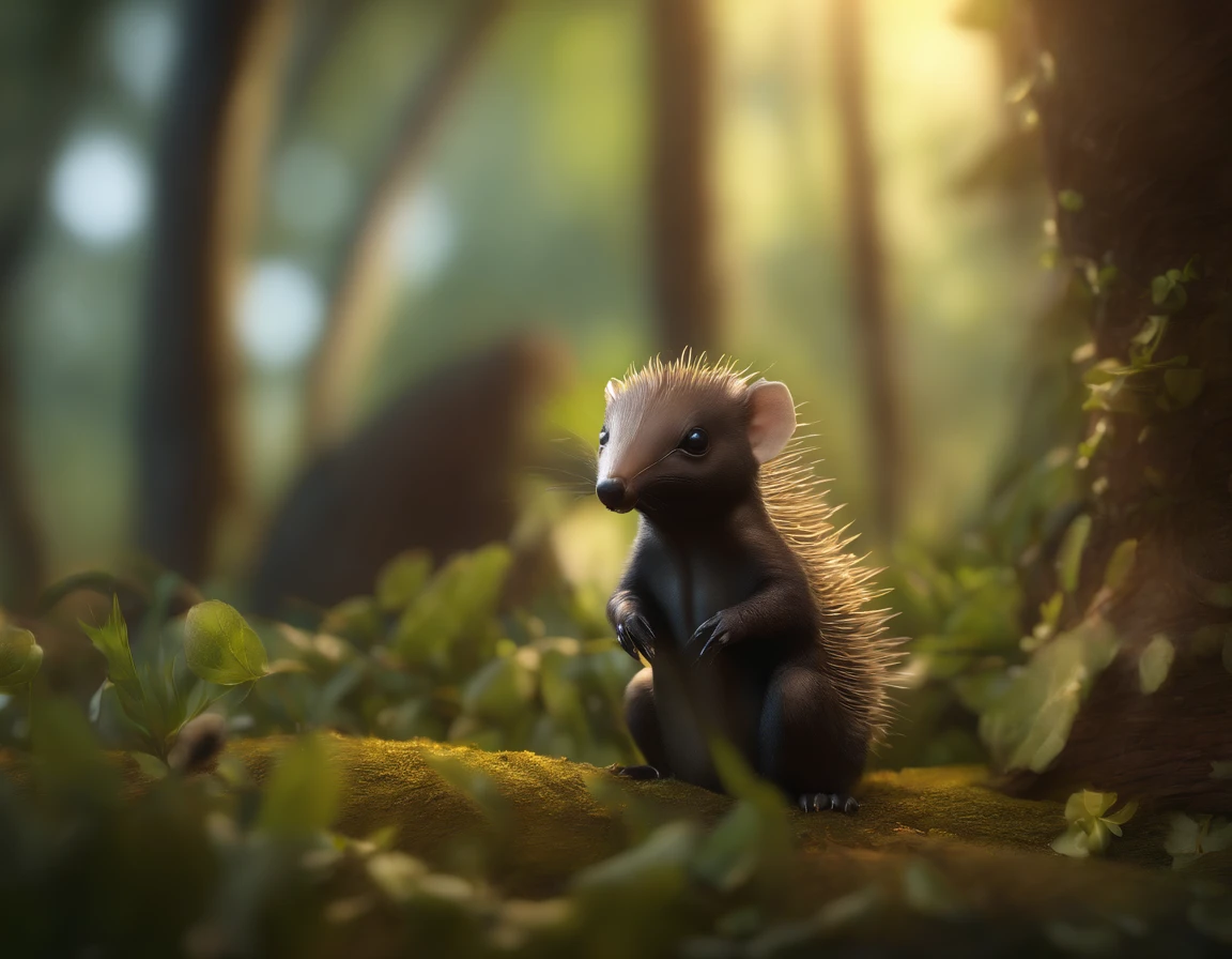 closeup angle of cute tiny little glowworms illuminating a bush, a detailed painting, cgsociety, detailed painting, artstation hd, high detail, cgsociety, photorealism, concept art, artstation hd, official art, bokeh ,(CBZBB:1.25),gremlin, gremlin, echidna-like, ((ez idna)), in a clearing under an oak tree, holding an acorn in his paws, CBZBB,e, Smaaby, Beful, Fantasy art, deviant art, trending artstation, Digital Art, Detailed, Realistic, humanoid, character, tiny, Cinematic shot, cinematic portrait of the Anteater, cute character, looks like an anteater,