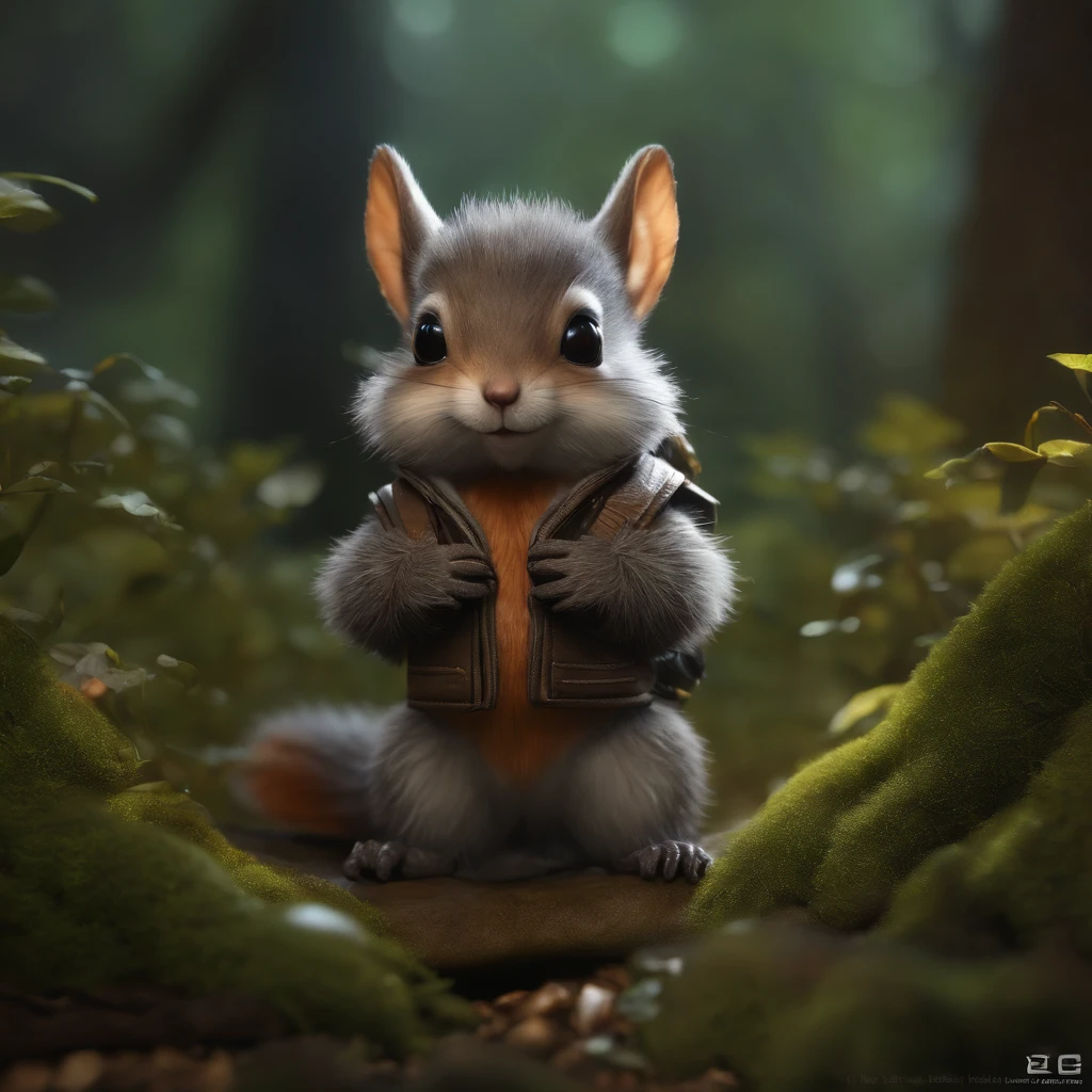 closeup angle of cute tiny little glowworms illuminating a bush, a detailed painting, cgsociety, detailed painting, artstation hd, high detail, cgsociety, photorealism, concept art, artstation hd, official art, bokeh  ,(CBZBB:1.25), ((gremlin),Zhkute, Small, baby, Beautiful, Fantasy art, deviant art, trending artstation, Digital Art, Detailed, Realistic, humanoid, character, tiny, Cinematic shot, Cinematic portrait of a fantastic sci-fi squirrel , wear a vest with a hood, gremlin, squirrel-like , wear a vest with a hood, bright silver and sob, Big fluffy tail, Large tasseled ears, covered with silver fur, water, stands on the shore, Best Quality, Masterpiece, in style of dark fantasy art, gremlin, squirrel-like, bright silver and brown, Big fluffy tail, cute nose, huge ears with tassels, covered with silver fur, wear a brown vest, tousled, five toes on each paw, holding a huge acorn in his paws, I&#39;m standing in a forest clearing under the foliage of bast., acorns lie in the clearing, acorns glow, Crickets fly, Best Quality, Masterpiece, in style of dark fantasy art, fantasy-inspired, in the style of John Tolkien,