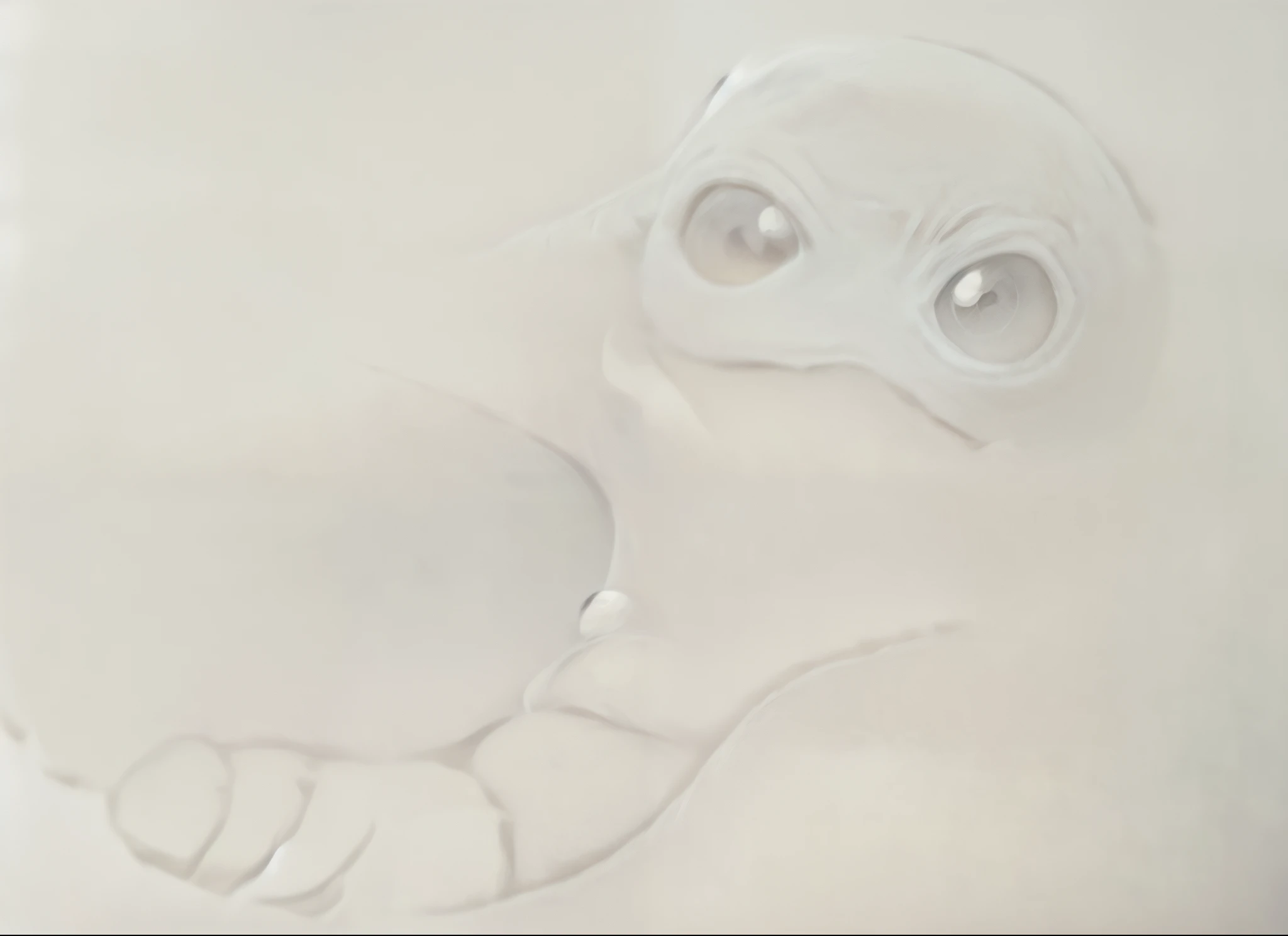 A drawing of a ghost with a bug in its mouth, detailed jaw and eyes, simple drawing, smooth drawing, reptile face, Draw details accurately, pencil doodle, outline sketch, a drawing, Draw with single line, Worm round mouth, contour drawing, Simple line art, sandworm, snake art, looming creature，Long, Eyes grow on organisms