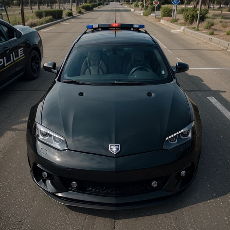 Black future police car