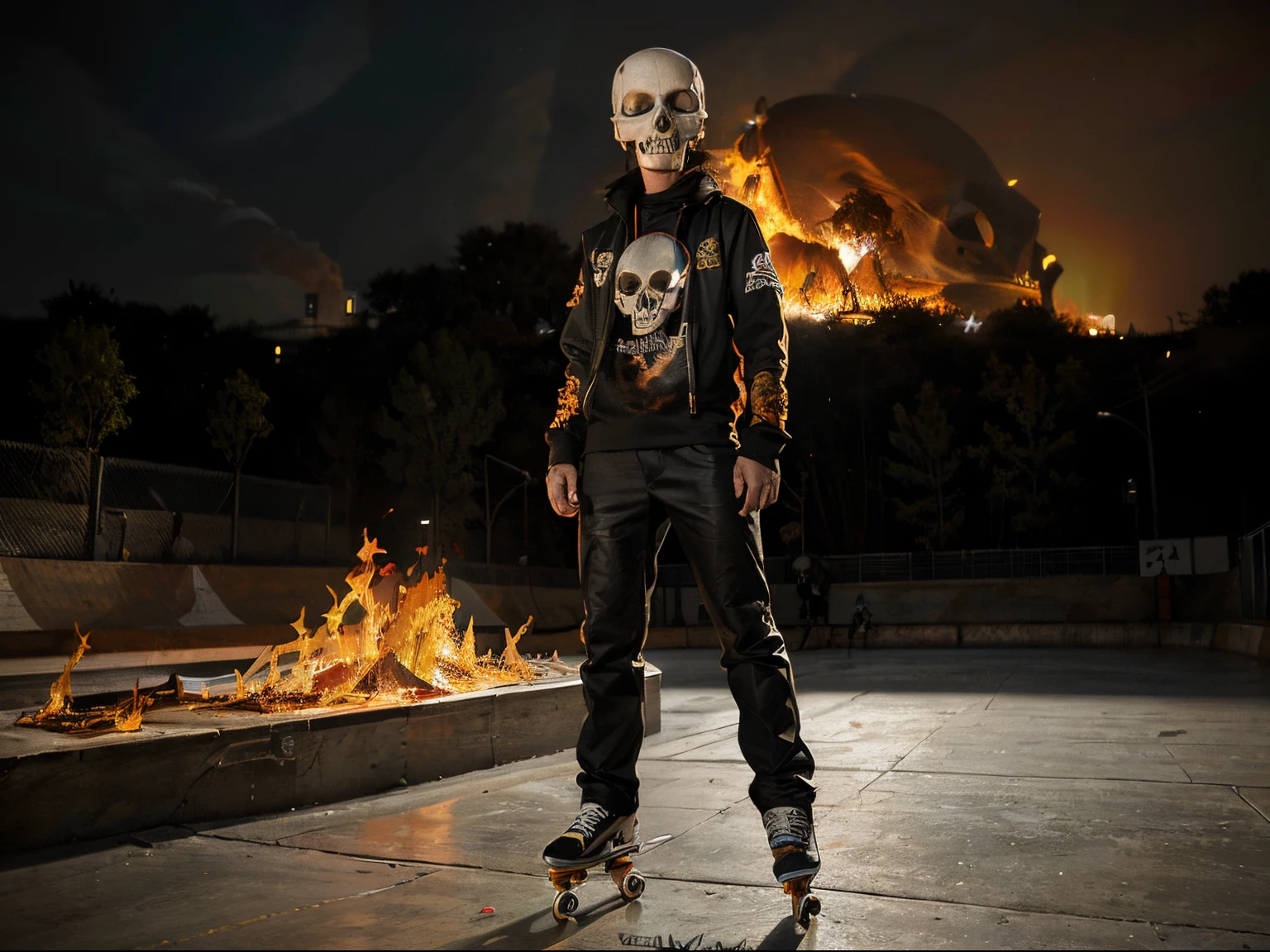 (((personaje skate esqueleto con patineta en el aire))), ((escalada de esqueletos))),empty bacground skate, Ride a skateboard, Estilo skater, patineta, lindo esqueleto, ( ( ( esqueleto ) ) ), lindo monstruo patinando, hueso, esqueleto, Skelleton, Corpse skeleton, Estilo de Tony Hawk Pro Skater, esqueleto con ojos, Estilo de Tony Hawk, juega patinetas, (((skull surrounded by fire)))