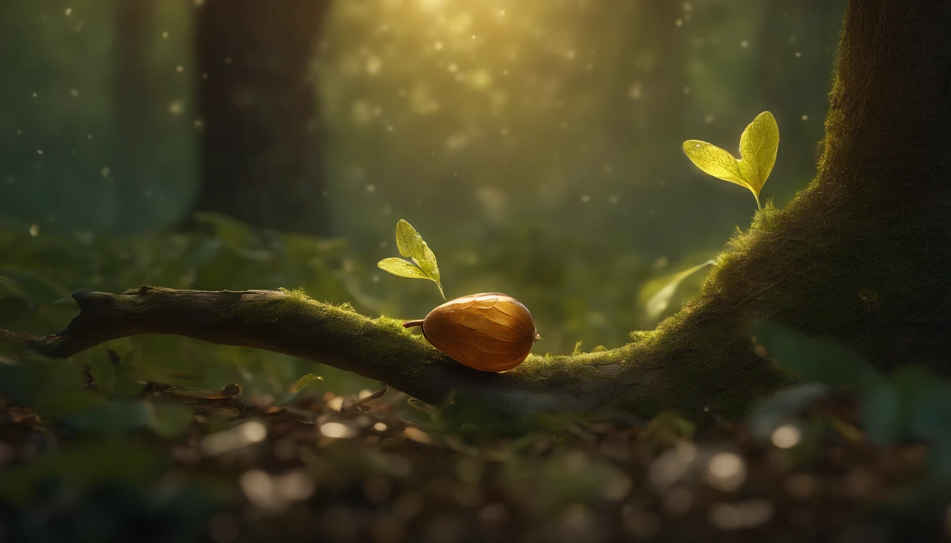 真实感, Realism, Close up of cute tiny fireflies butterflies, around a huge oak tree, , illuminate the bush, a detailed painting, cgsociety, Detailed painting, artstation hd, high detail, cgsociety, photo realism, Concept art, artstation hd, official arts, bokeh     ,(CBZBB:1.25), ((gremlin, taupe),Zhkute, fantasy forest, dark fantasy style, Fantasy fairy tale, in the foreground there is a large huge oak tree, Huge roots, sticking out of the ground, the ground is covered with grass, a bunch of nuts,  acorns are lying everywhere, leaves, mushrooms sticking out, Beautiful, Fantasy art, deviant art, trending artstation, huge acorn, tiny, Cinematic shot, cinematic portrait of a light forest, glade, rill, 真实感, Realism, tmasterpiece, Big Oak, leaves (Night of the Fireflies), (higly detailed: 1 noise, Complementary, real-photo, .............PSD, Lightweight Film Photography, sharp-focus, contrast lighting, Detailed description of oak, high resolution 8k, Crazy detailing, Realistic, professional photo of a, 8K UHD, dslr, soft light, hiquality, film grains, Fujifilm XT3