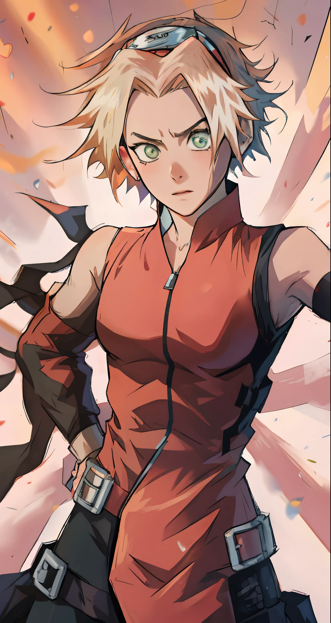 Bakugou Katsuki from my hero academia, as a seductive female wearing little to