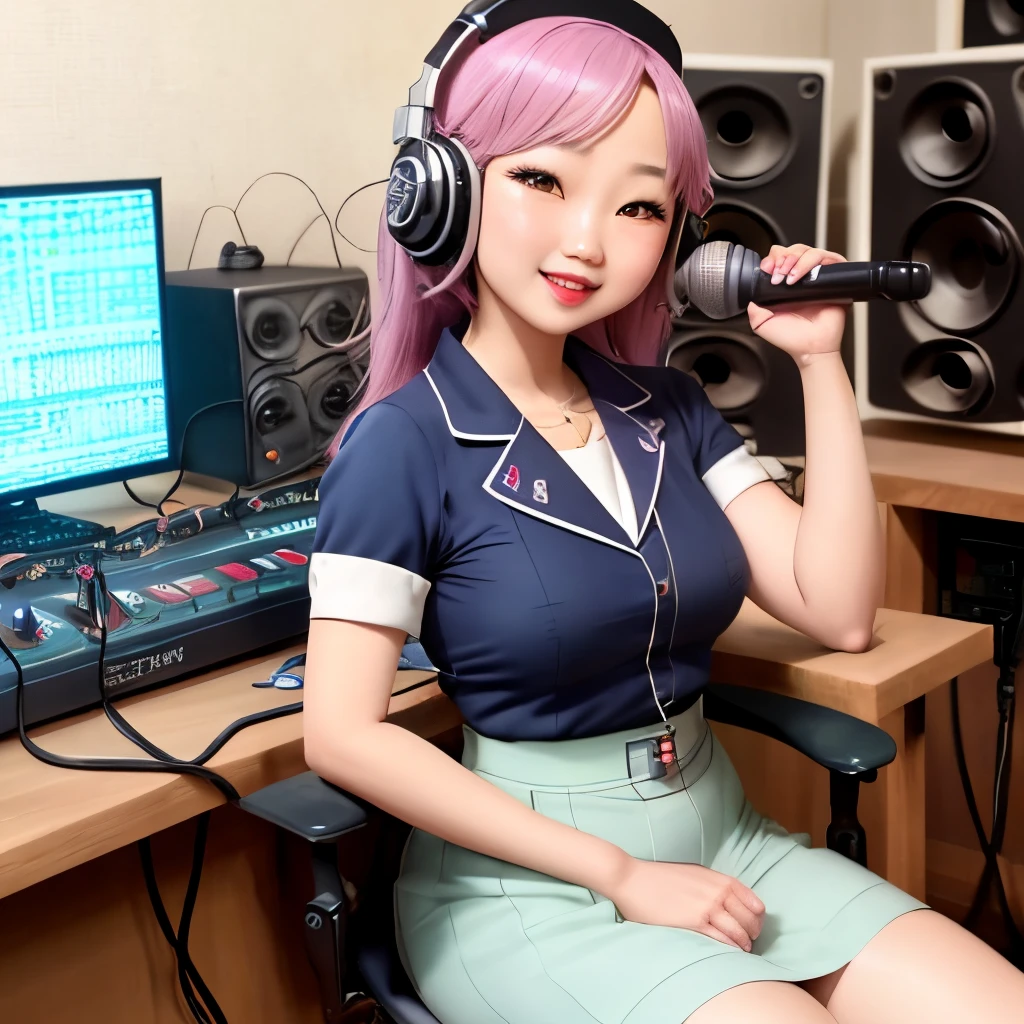 Anime girl 1960 vibes radio station indonesian style