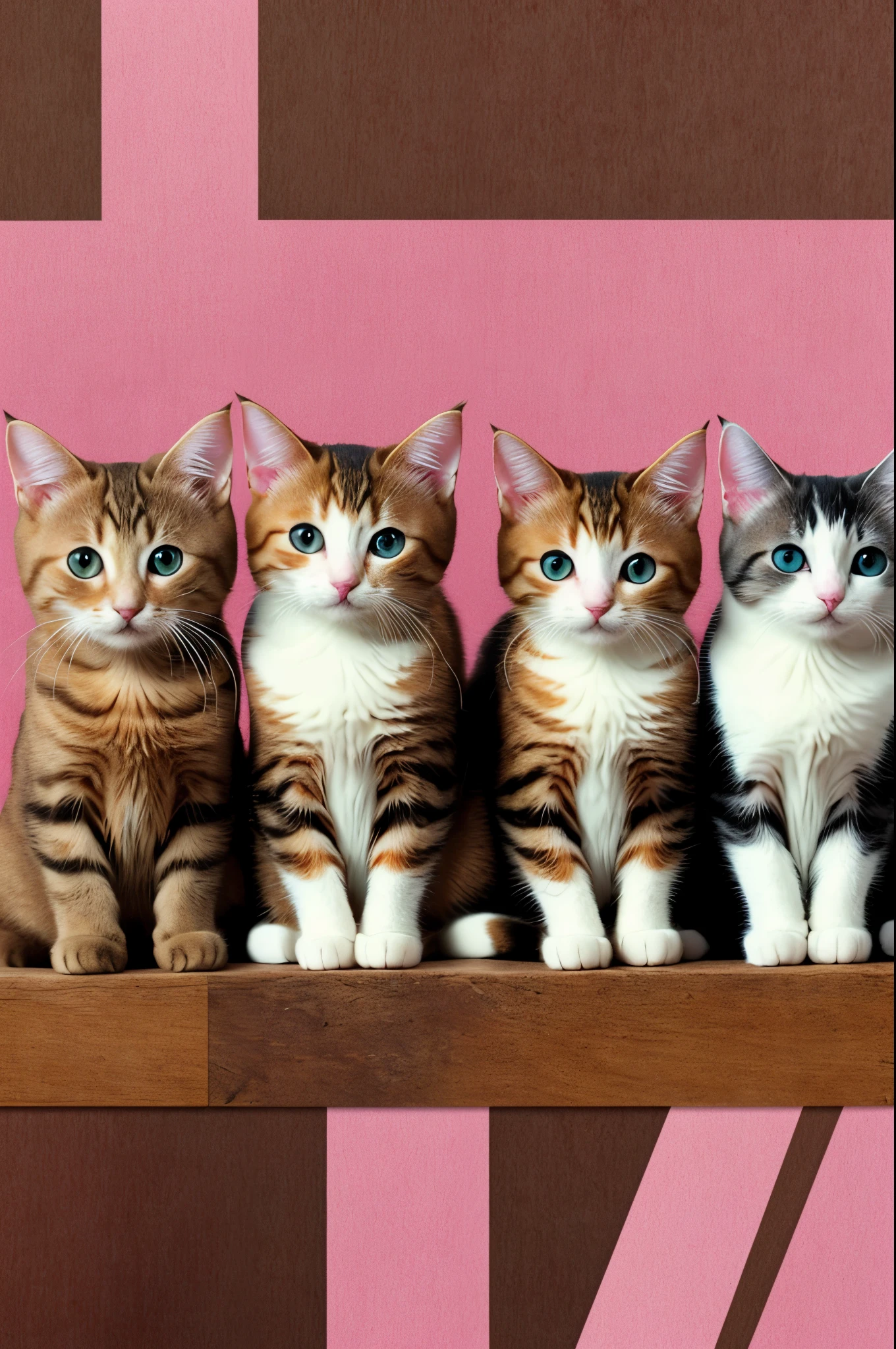 hundreds of cats,Portrait wallpaper,adolable,in pink,HelloKitty, --auto --s2