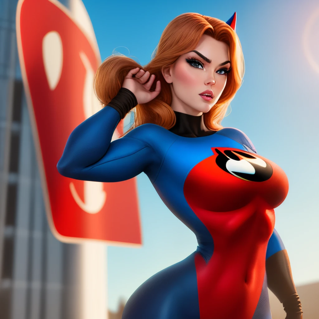 a close up of a woman in a spider - man suit flying, ( ( spiderwoman ) ), mary jane, spiderwoman!!, inspired by Mary Jane Begin, spiderwoman!!!!!, spider woman, spider - gwen, spider gwen, spider-gwen, heroic action pose, hero pose, positing on rock super hero pose, extremely detailed artgerm, render of april