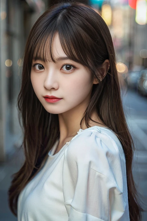 masuter piece、1 girl in、realisitic、Photorealsitic、ultra-detailliert、Highest Details Skins、top-quality、masterpiece、超A high resolution、19 year old girl、Cute