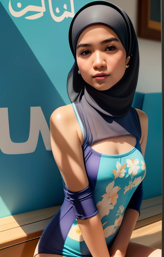 Transparent, wet, gradient, sexy swimsuit