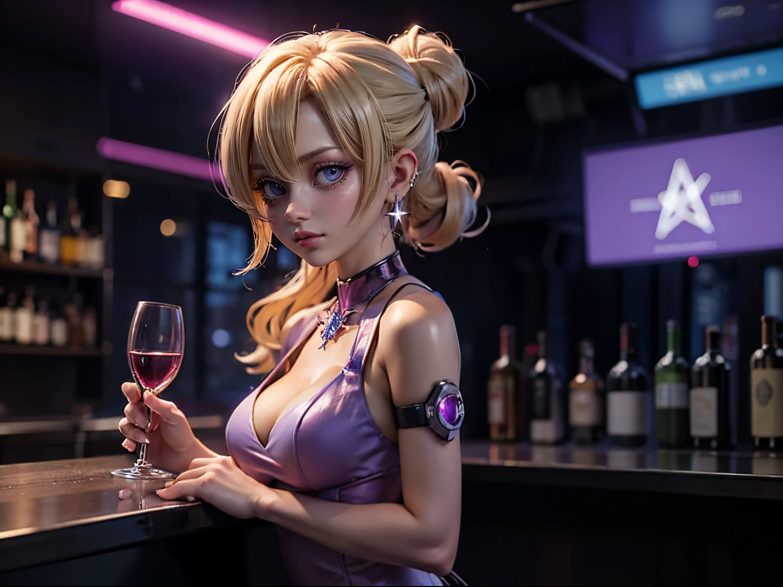 nsfw,Masterpiece、Cowboy Shot、One hand on hip、phsaber,Artoria、((Big Breasts))、(smile)、((Completely naked))、((vivid purple sexy high leg panties))、Calm expression、(((Close your mouth)))、((Inside the casino))、Shiny Skin、(Smile)、Vivid Green Eyes、Big eyes、Detailed eyes、Toned thighs、Around 30 years old、Above the knee socks、Glamorous Girl、Sexy pose、Five fingers、