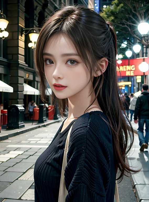Top quality, detailed background, girl, Eurostreet, random wear
