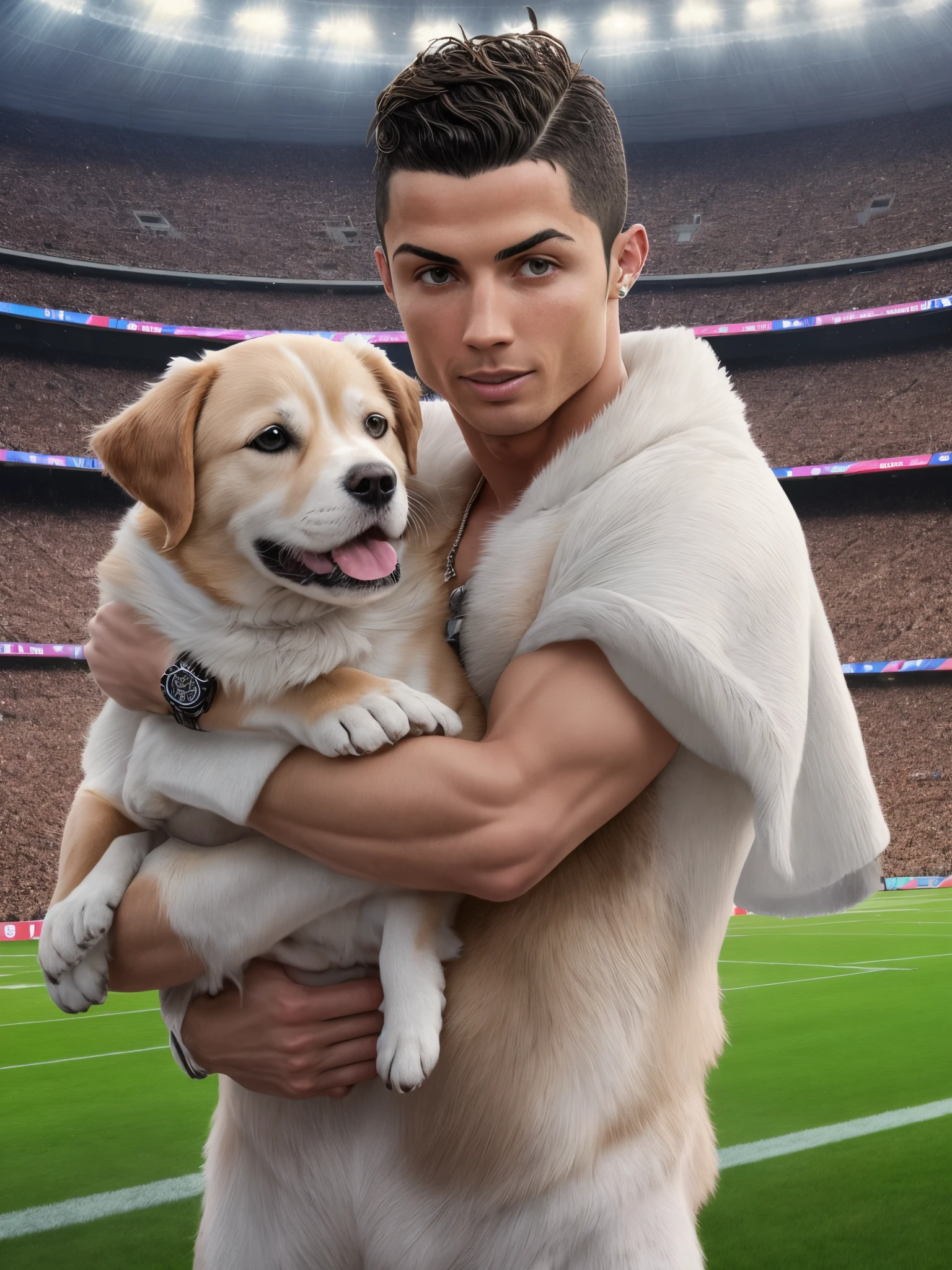 Ronaldo with Dog