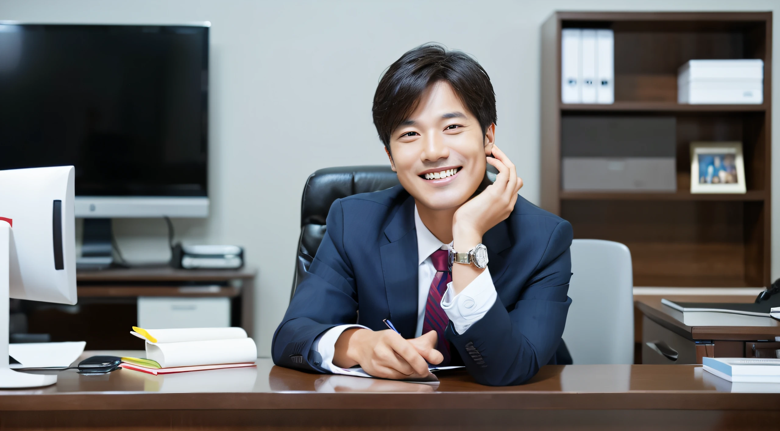 businessman s Office A smile