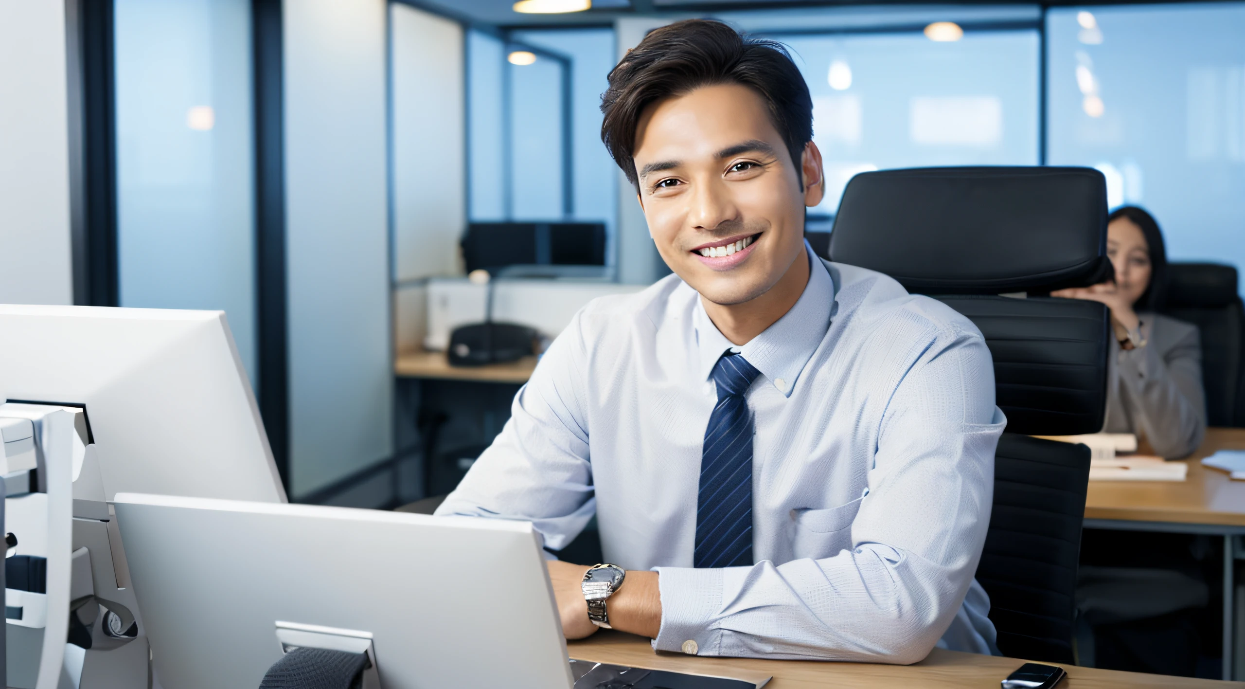 businessman s Office A smile
