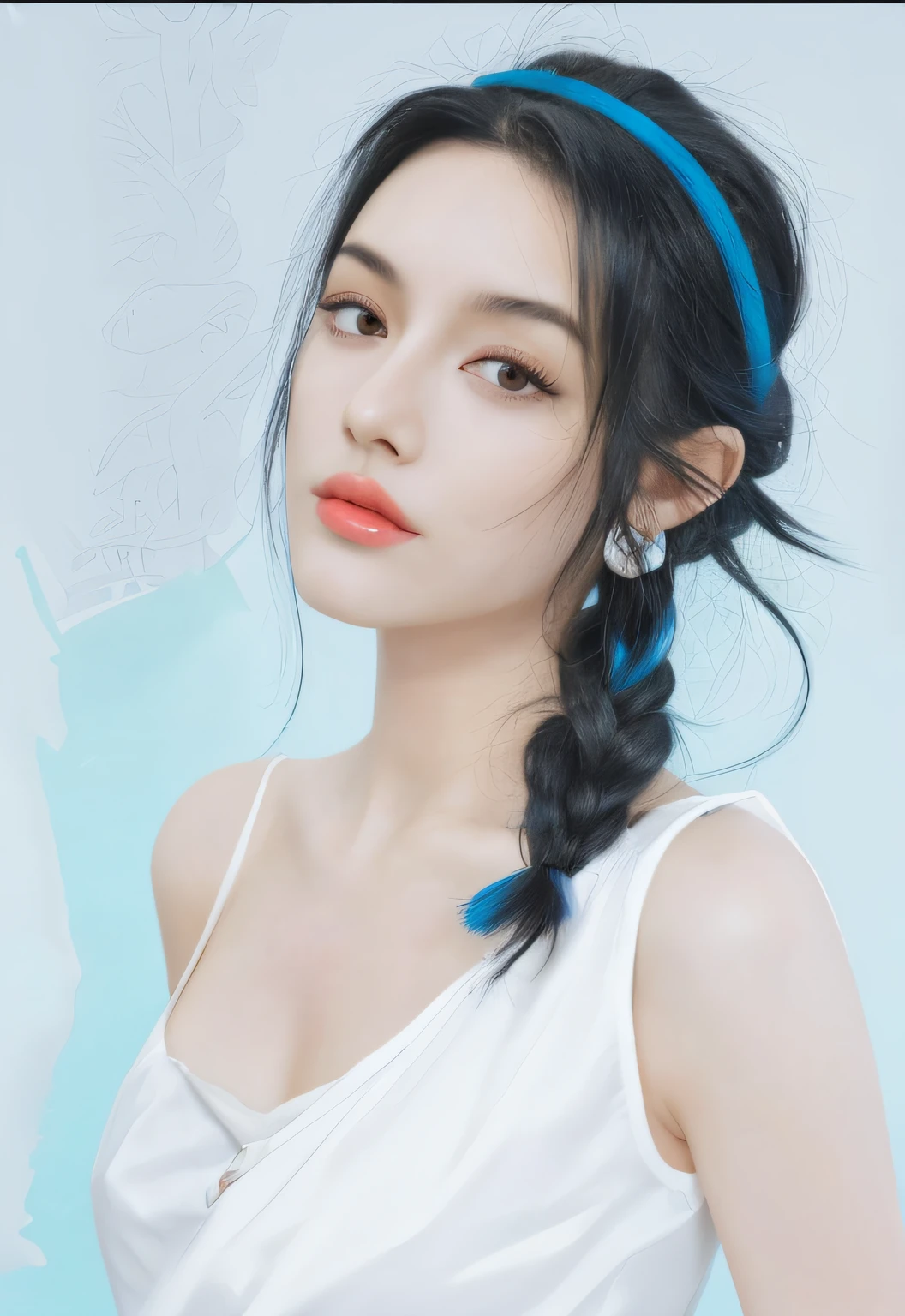 Just long black hair